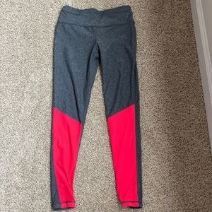 Full length pink and grey leggings